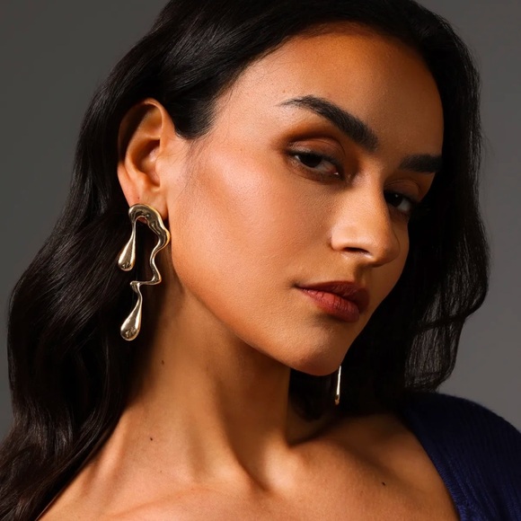 Zara Rode Irregularity Water Drop Earrings - Picture 1 of 3